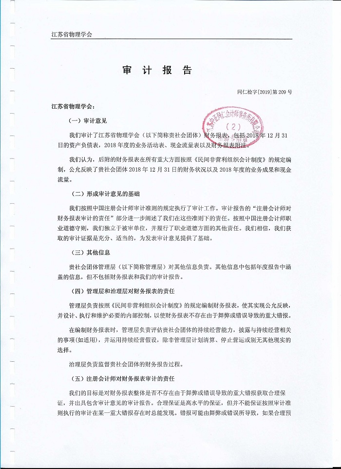2018财务审计报告 页面 2 网站